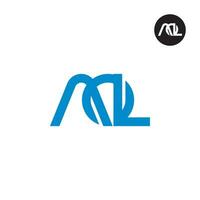 letra aol monograma logo diseño vector