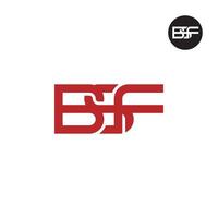 Letter BSF Monogram Logo Design vector