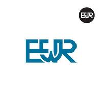 Letter EWR Monogram Logo Design vector