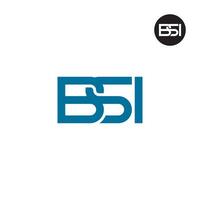 Letter BSI Monogram Logo Design vector