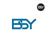 Letter BSY Monogram Logo Design vector