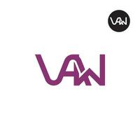 Letter VAW Monogram Logo Design vector