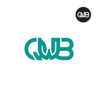 Letter QWB Monogram Logo Design vector