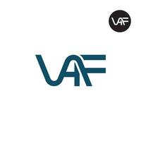 letra vaf monograma logo diseño vector