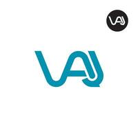 Letter VAJ Monogram Logo Design vector