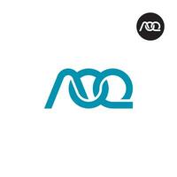 Letter AOQ Monogram Logo Design vector
