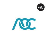 Letter AOC Monogram Logo Design vector