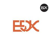 Letter EWX Monogram Logo Design vector