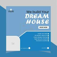 Housing Agency Media Post Template Design vector