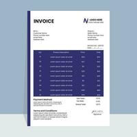 Invoice Template Design vector