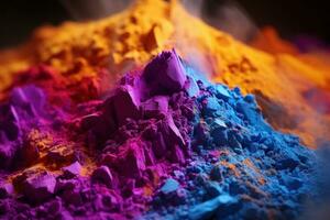 AI generated Blurring reality with holi powders, holi festival image download photo