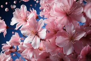 ai generado transitorio belleza de que cae flores, primavera sesión fotos