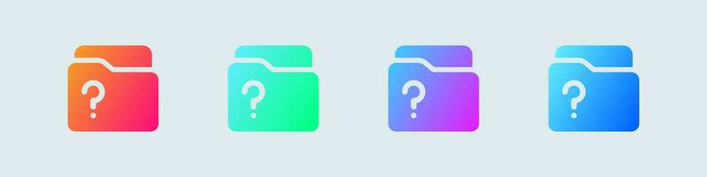 Empty solid icon in gradient colors. Storage signs vector illustration.