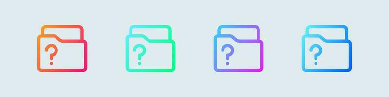 Empty line icon in gradient colors. Storage signs vector illustration.