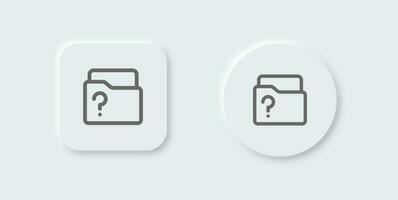 Empty line icon in neomorphic design style. Storage signs vector illustration.