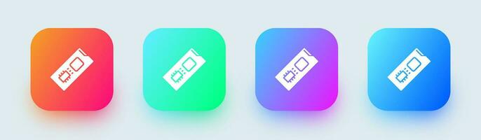 Ssd solid icon in square gradient colors. Drive signs vector illustration.
