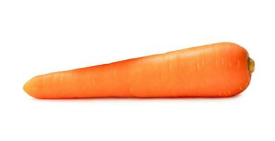 Front side view of beautiful orange carrot isolated on white background with clipping path photo