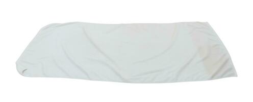 blanco toalla después usado aislado en blanco antecedentes con recorte camino foto