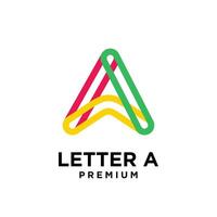 A letter abstract logo design illustration vector
