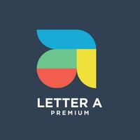 A letter abstract logo design illustration vector