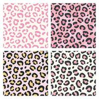 Pink leopard pattern. Seamless animal print, trendy wild cat design stylized background for fashion fabric, wallpaper vector texture