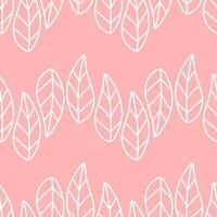 Seamless pattern. leaf pattren. minimal style background. hand drawn pattern vector