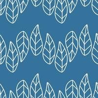 Seamless pattern. leaf pattren. minimal style background. hand drawn pattern vector