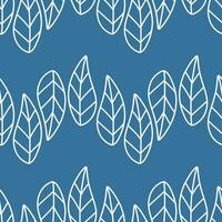 Seamless pattern. leaf pattren. minimal style background. hand drawn pattern vector