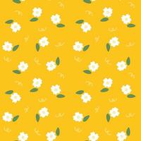 seamless pattern. white color with yellow background. hand drawn pattern vector