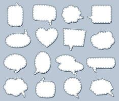 Steach speech bubbles for talk conversation, dialog different vector