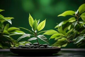 AI generated Rejuvenate your spirit with meditation in a green oasis, environmental concept photo