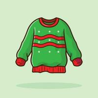 Christmas Sweater Green vector