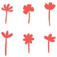 Flower icon set. Botanical Vector