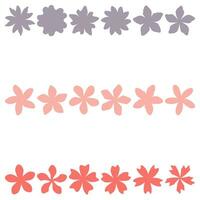 Flower icon set. Botanical Vector