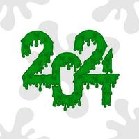2024 new year design with slime theme vector