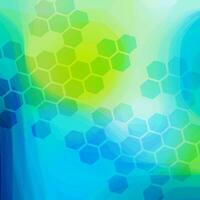 Abstract background template. Hexagon Honey combs. Blue, Green, yellow  tones.  Modern abstract banner. Web design template vector