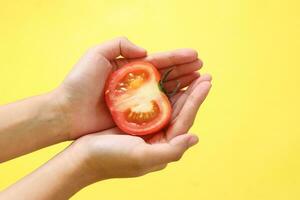 Hand with Fruit photo