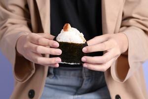 Hand Holding Food photo