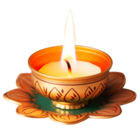 AI generated Cute Diwali candle png