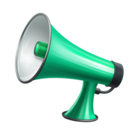 AI generated Green and white megaphone png