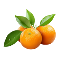 AI generated A group of fresh mandarin orange png