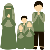 Faceless Muslim Family Greeting png