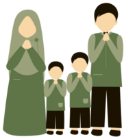 Faceless Muslim Family Greeting png