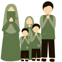 sans visage musulman famille salutation png