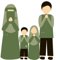 sans visage musulman famille salutation png