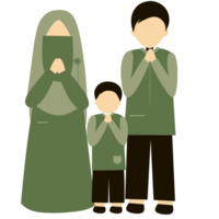 gezichtsloos moslim familie groet png