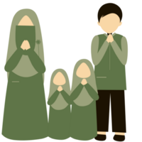 Faceless Muslim Family Greeting png