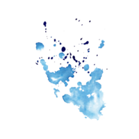 eleganta stänk, blå måla fläckar och stänka ner abstrakt bakgrund. vattenfärg illustration isolerat på transparent bakgrund. värld konst dag uppsättning för konst klasser, butiker, flygblad, annonser, webb mönster png