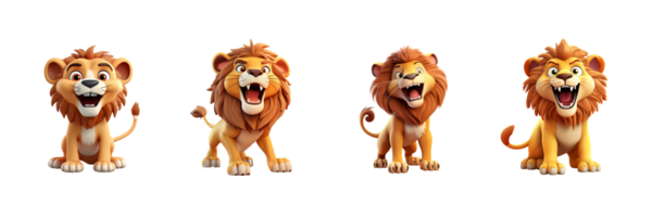 ai généré le Lion Roi dessin animé png