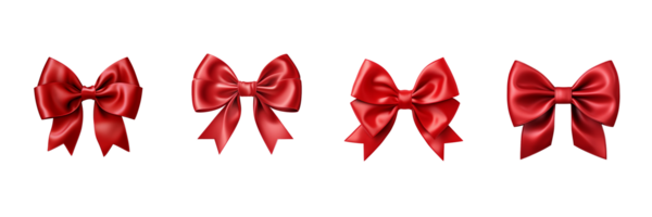 AI generated red bow png image